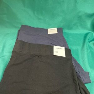 Women's Black and Navy Leggings 2 pair